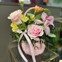 "Affection" basket with orchids