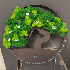 "Tree of Life" natural preserved moss painting 30 cm