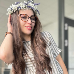 Coroniță reglabilă din floarea miresei (Gypsophila) si solidago