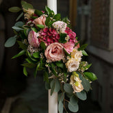 Lumânare nuntă din flori și ceară naturale