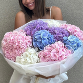 Buchet cu 9 hortensii "Pastel Joy"