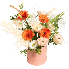 Aranjament floral “Joy” cu trandafiri de grădină