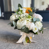 Lumânare nunta cu bujori si ranunculus