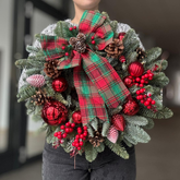 Coroniță de Crăciun din brad natural "Christmas joy"