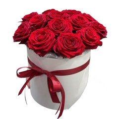 Cutie cu 15 trandafiri roșii “Red Velvet”