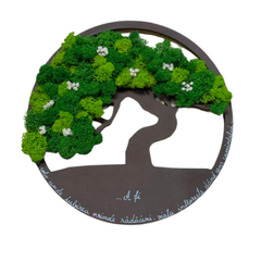 "Tree of Life" natural preserved moss painting 30 cm