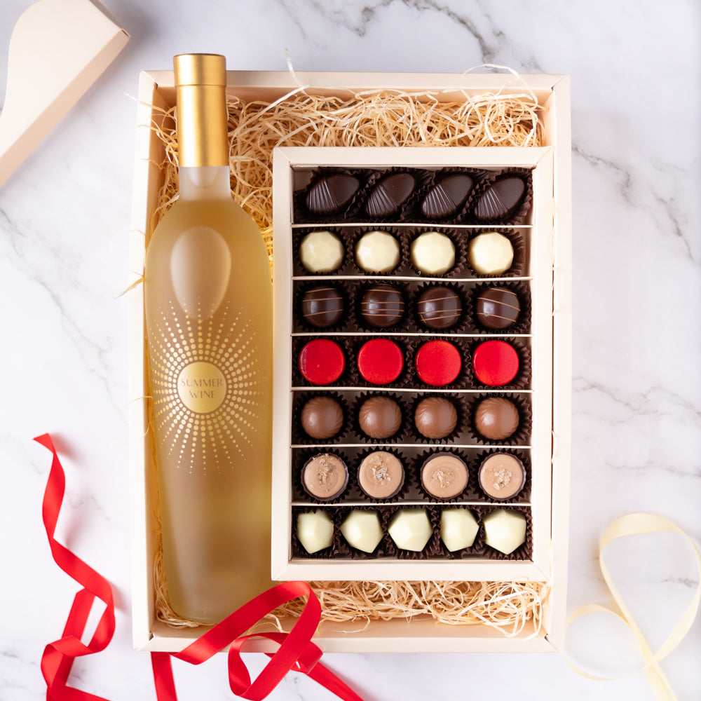 „Paradise” chocolate & wine Gift Box