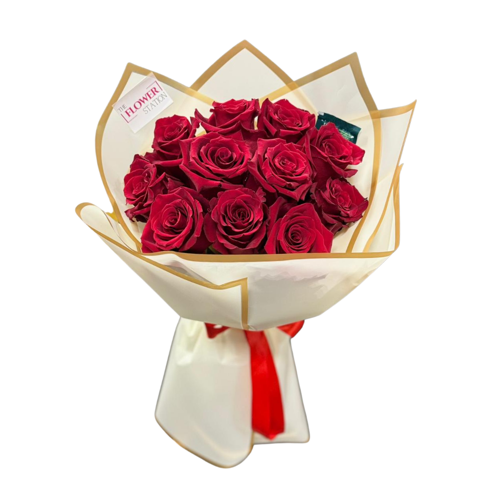Create your own bouquet of red roses