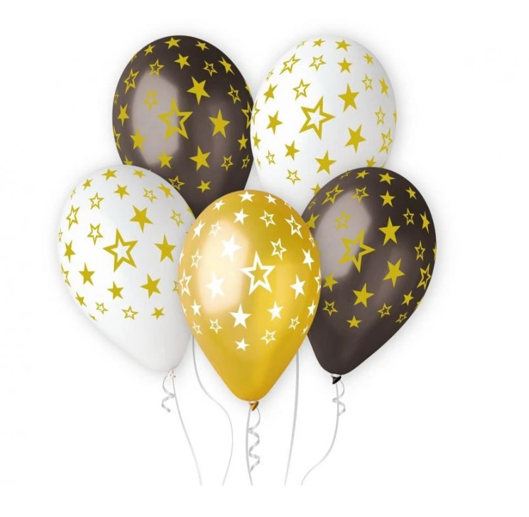 5 Baloane cu heliu - Golden stars