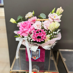 "Back to school" pink arrangement